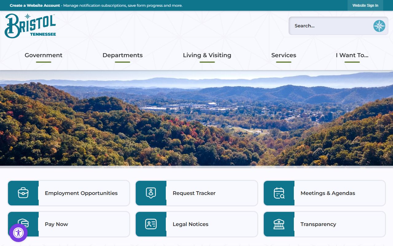 Bristol Phone Directory official city website screenshot