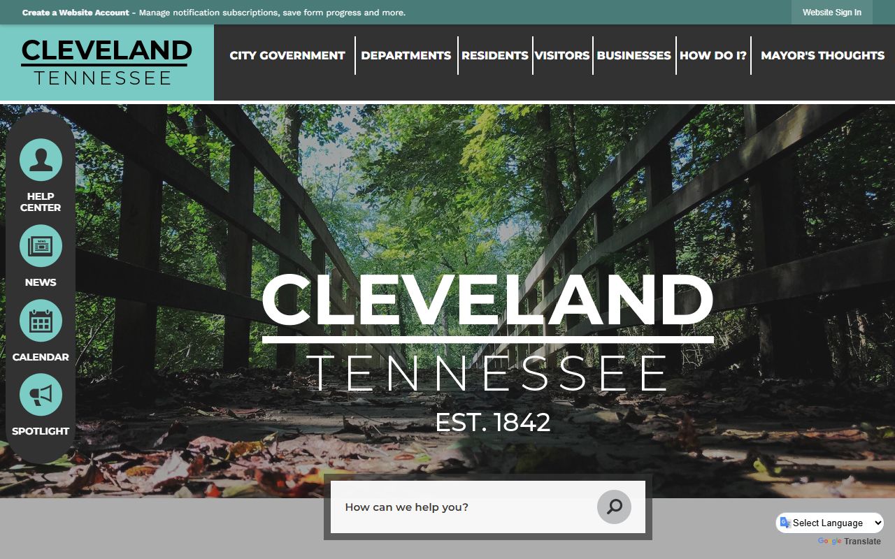 Cleveland Phone Directory official city website screenshot
