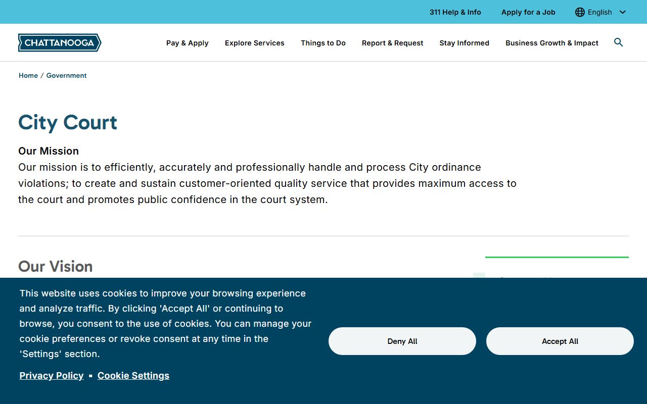 Collegedale Phone Directory city court screenshot