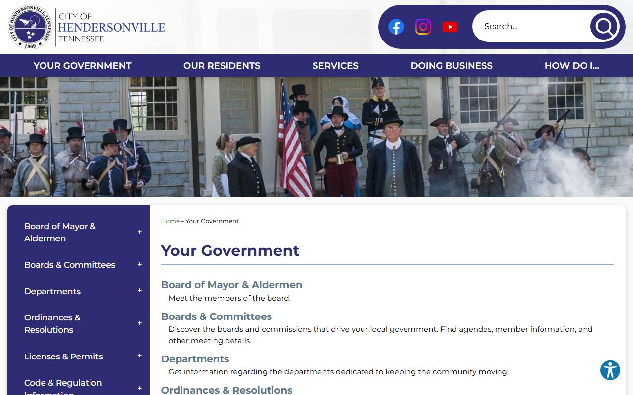 Hendersonville Phone Directory government information screenshot