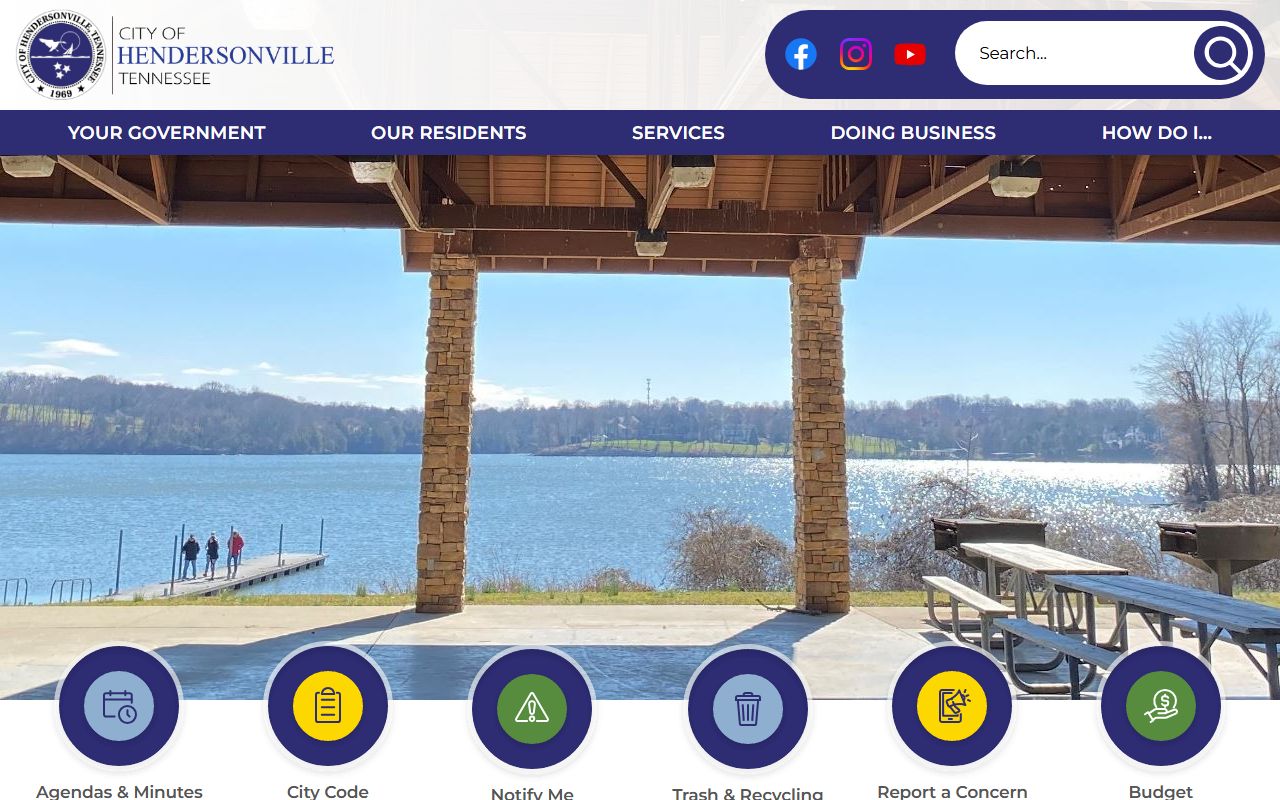 Hendersonville Phone Directory official city website screenshot