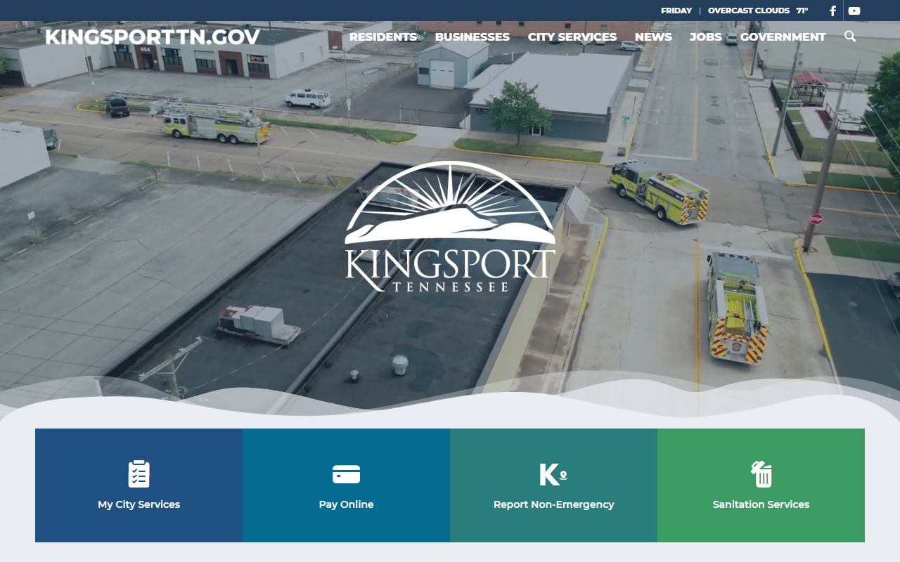 Kingsport Phone Directory official city website screenshot