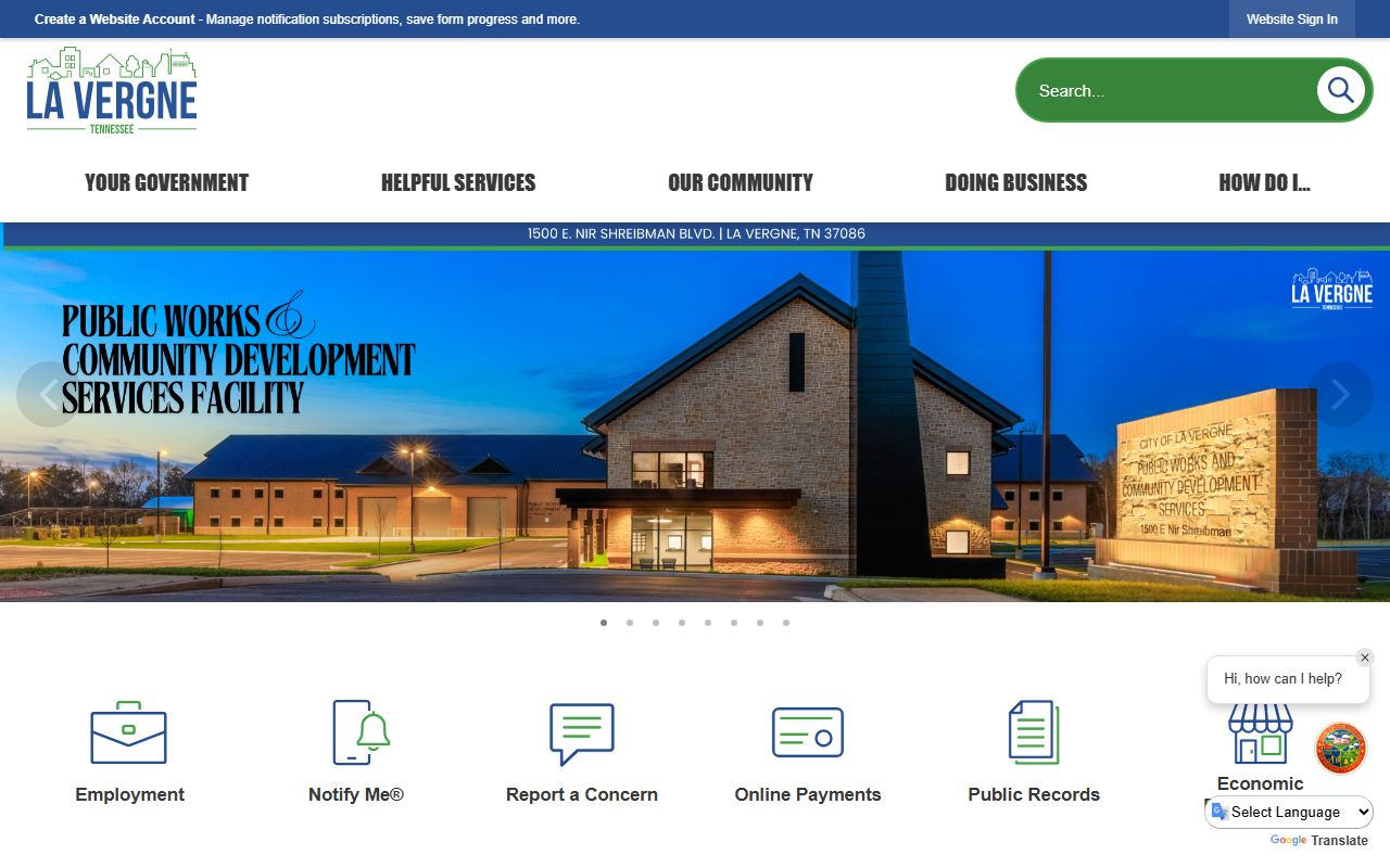 La Vergne Phone Directory city website screenshot
