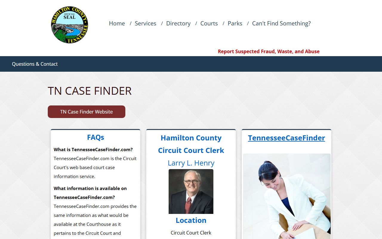 Soddy-Daisy Phone Directory Hamilton County courts screenshot