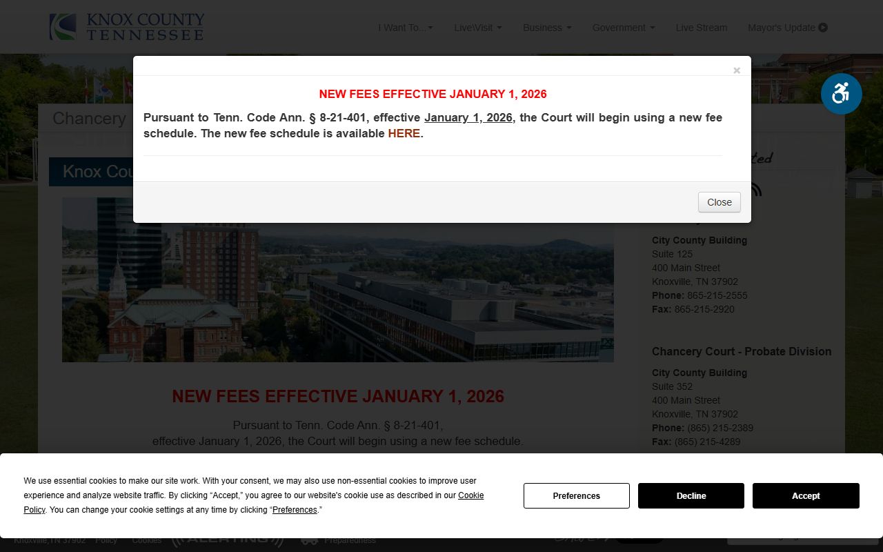 Knox County Phone Directory chancery court office