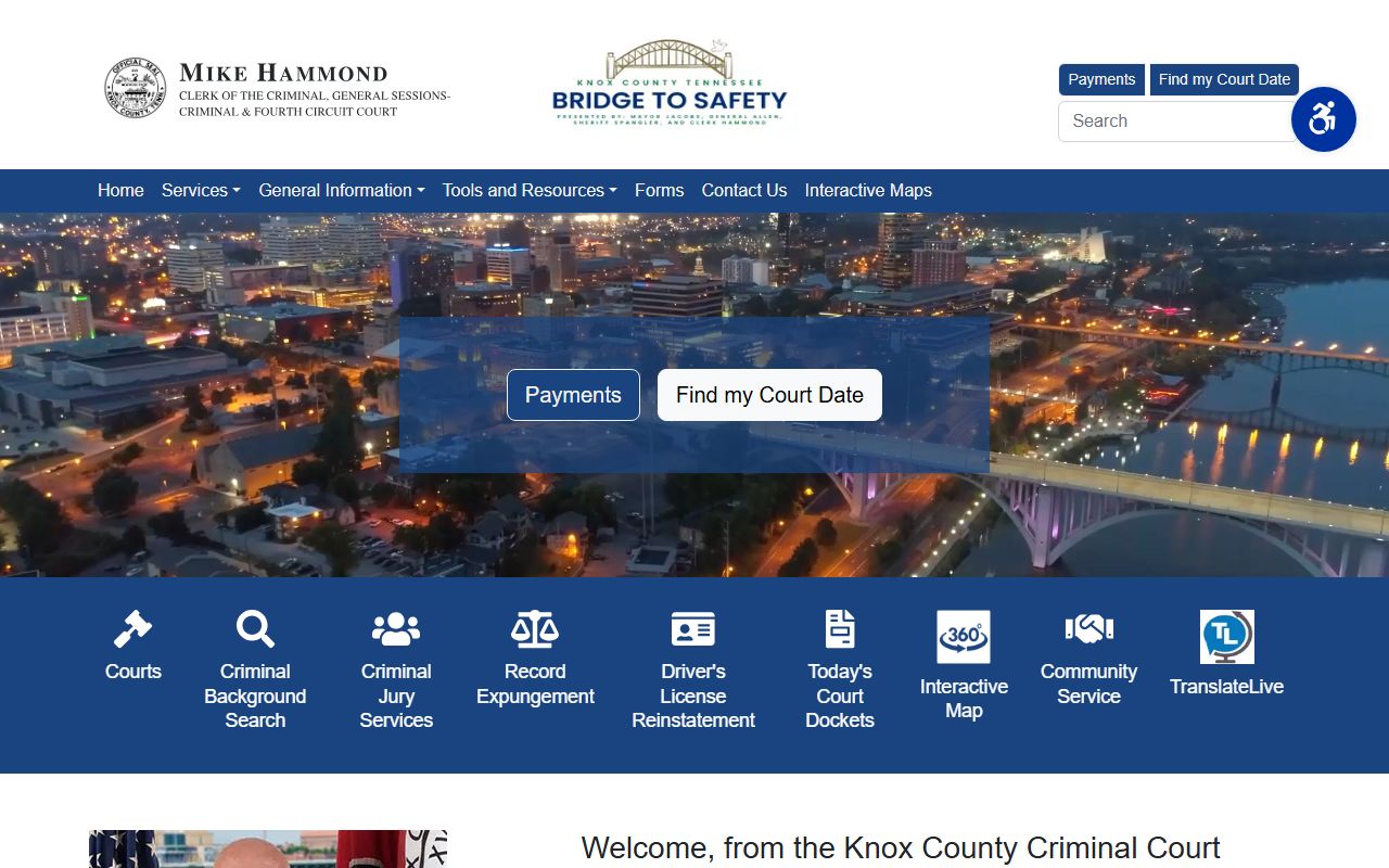 Knox County Phone Directory criminal court records portal