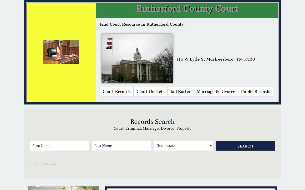 Rutherford County Phone Directory county clerk public records page
